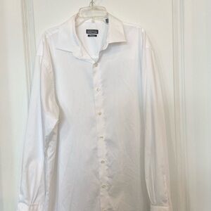 Kenneth Cole Reaction Men’s Crisp‎ White Dress Shirt 16.5” Neck